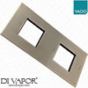Vado Tablet Notion Vertical Twin Faceplate - Brushed Gold - 80mm x 170mm - TAB-0024/NOT-BRG