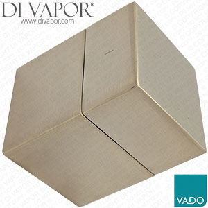 Vado Tablet Notion Square NOT-128B Flow Control Knob & Shroud - Brushed Gold - 40mm x 53mm - TAB-1/FLOW-NOT-BRG