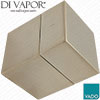 Vado Tablet Notion Square NOT-128B Flow Control Knob & Shroud - Brushed Gold - 40mm x 53mm - TAB-1/FLOW-NOT-BRG