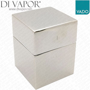 Vado Tablet Notion Square ALT-128A Temperature Control Knob & Shroud - Bright Nickel - 40mm x 53mm - TAB-1/TEMP-NOT-BN