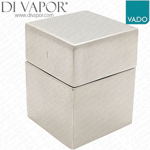 Vado Tablet Square ALT-128A Temperature Control Knob & Shroud - Brushed Nickel - 40mm x 53mm - TAB-1/TEMP-NOT-BRN