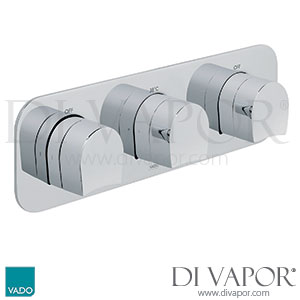 VADO TAB-128/2-H-KOV-TRIM Trim Kit Tablet Kovera Horizontal Thermostatic Valve (TAB-028/2-CONC) Spare Parts