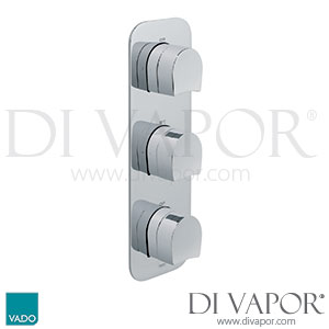 VADO TAB-128/2-KOV-C/P Tablet Kovera 2 Outlet 3 Handle Concealed Thermostatic Valve Vertical Shower Spare Parts