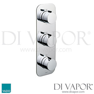 VADO TAB-128/3-ALT-C/P Tablet Altitude Vertical Concealed 3 Outlet, 3 Handle Thermostatic Shower Spare Parts