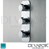 VADO Tablet Altitude Vertical Concealed 3 Outlet 3 Handle Shower Spare
