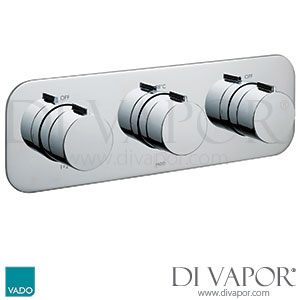 VADO TAB-128/3-H-ALT-C/P Tablet Altitude Horizontal Concealed 3 Outlet, 3 Handle Thermostatic Shower Spare Parts