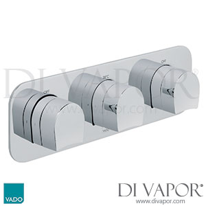 VADO TAB-128/3-H-KOV-C/P Tablet Kovera 3 Outlet 3 Handle Concealed Thermostatic Valve Shower Spare Parts