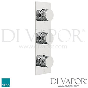 VADO TAB-128/3-OMI-TRIM Trim Kit Tablet Omika Vertical 3 Outlet, 3 Handle Concealed Thermostatic Valve (TAB-028/3-CONC) Spare Parts