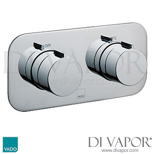VADO TAB-148-H-ALT-TRIM Trim Kit Tablet Altitude Horizontal Concealed 1 Outlet, 2 Handle Shower Valve Spare Parts