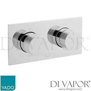 Vado TAB-148/2-H-CPK Tablet Knurled Accents 2 Outlet Thermostatic Valve Spare Parts