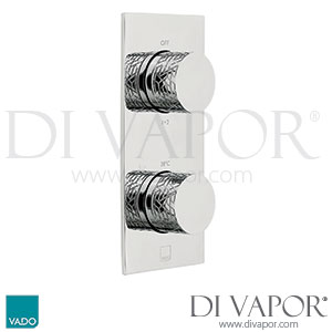 VADO TAB-148/2-OMI-TRIM Trim Kit Tablet Omika Vertical 2 Outlet, 2 Handle Thermostatic Valve (TAB-048/2-CONC) Spare Parts