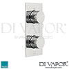 VADO Trim Kit Tablet Omika Vertical 2 Outlet 2 Handle Valve Spare Parts