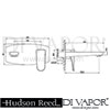 Hudson Reed Ultra Aspire Wall Mounted Bath Filler Tap Dimension