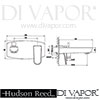 Hudson Reed Ultra Aspire Wall Mounted Bath Shower Mixer Dimension