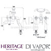 Heritage Dawlish Bath Shower Mixer Dimensions