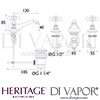 Heritage Dawlish 3 Taphole Basin Mixer Dimensions