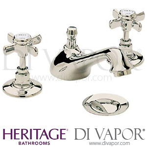Heritage TDCG06 Dawlish 3 Taphole Basin Mixer - Vintage Gold - Tap Spares