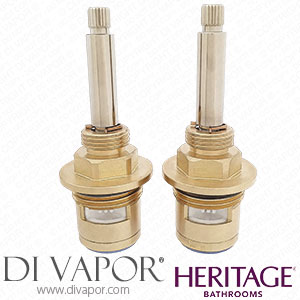 Heritage Bathrooms Dawlish Gold Bath Tap Cartridge TDCG7726 Pair