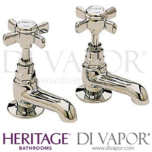 Heritage TDCGS00 Dawlish Short Nose Basin Pillar Taps - Vintage Gold - Spare Parts