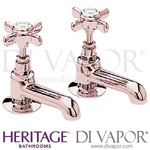 Heritage TDCRG00 Dawlish Basin Pillar Taps - Rose Gold - Spare Parts
