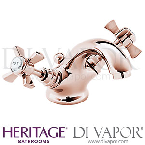 Heritage TDCRG04 Dawlish Basin Mixer - Rose Gold - Bathroom Tap Spares