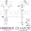 Heritage Dawlish Bidet Mixer Dimensions