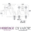 Heritage Dawlish Bath Filler Bathroom Tap Dimensions