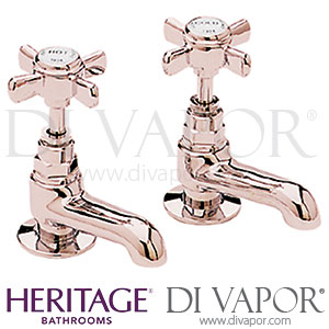 Heritage TDCRGS00 Dawlish Short Nose Basin Taps - Rose Gold - Spare Parts