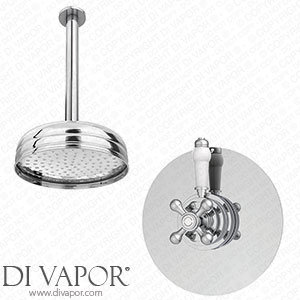 Victorian Plumbing Lancaster Traditional Dual Concealed Thermostatic Shower Valve + Ceiling Mounted 8 Rose - TDCTSVPK2 - Spare Parts