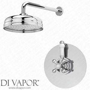 Victorian Plumbing Lancaster Traditional Dual Concealed Thermostatic Shower Valve + Wall Mounted 8 Rose - TDCTSVPK3 - Spare Parts