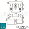 VADO TE-131T-CP Mixer Spare Parts Diagram