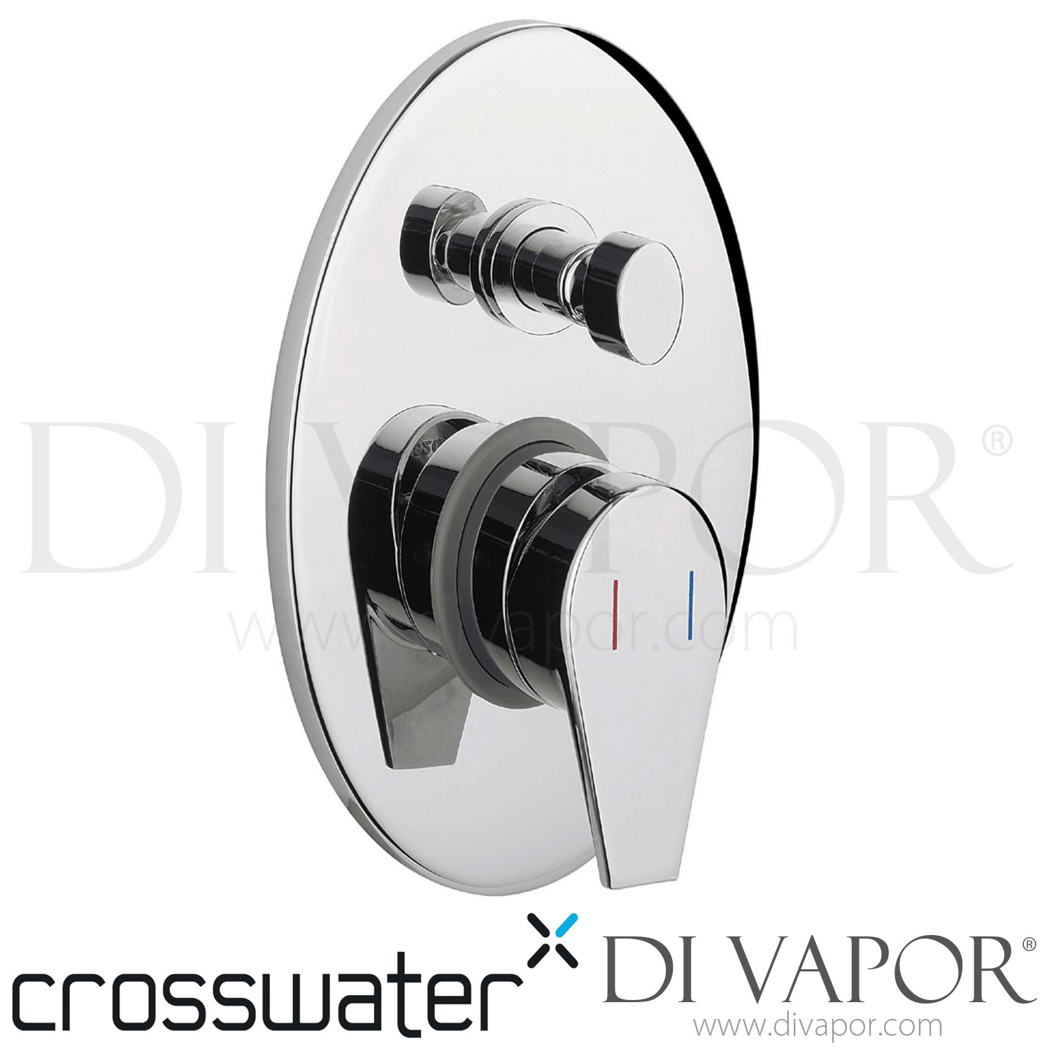Crosswater TE0005RC Tempo Concealed Manual Shower Valve with Diverter