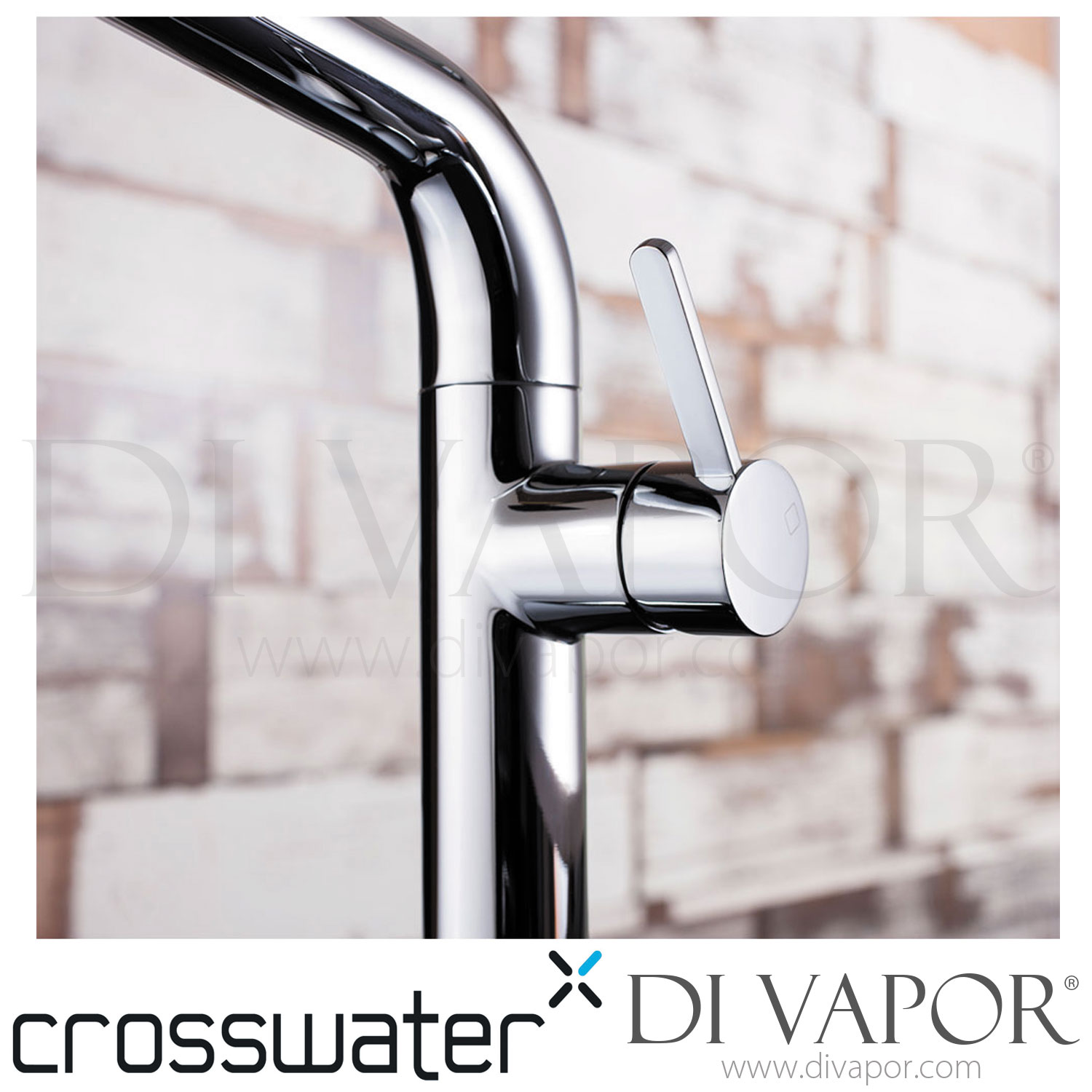 Crosswater TE714DC Cucina Tempo Side Lever Kitchen Mixer Chrome Tap