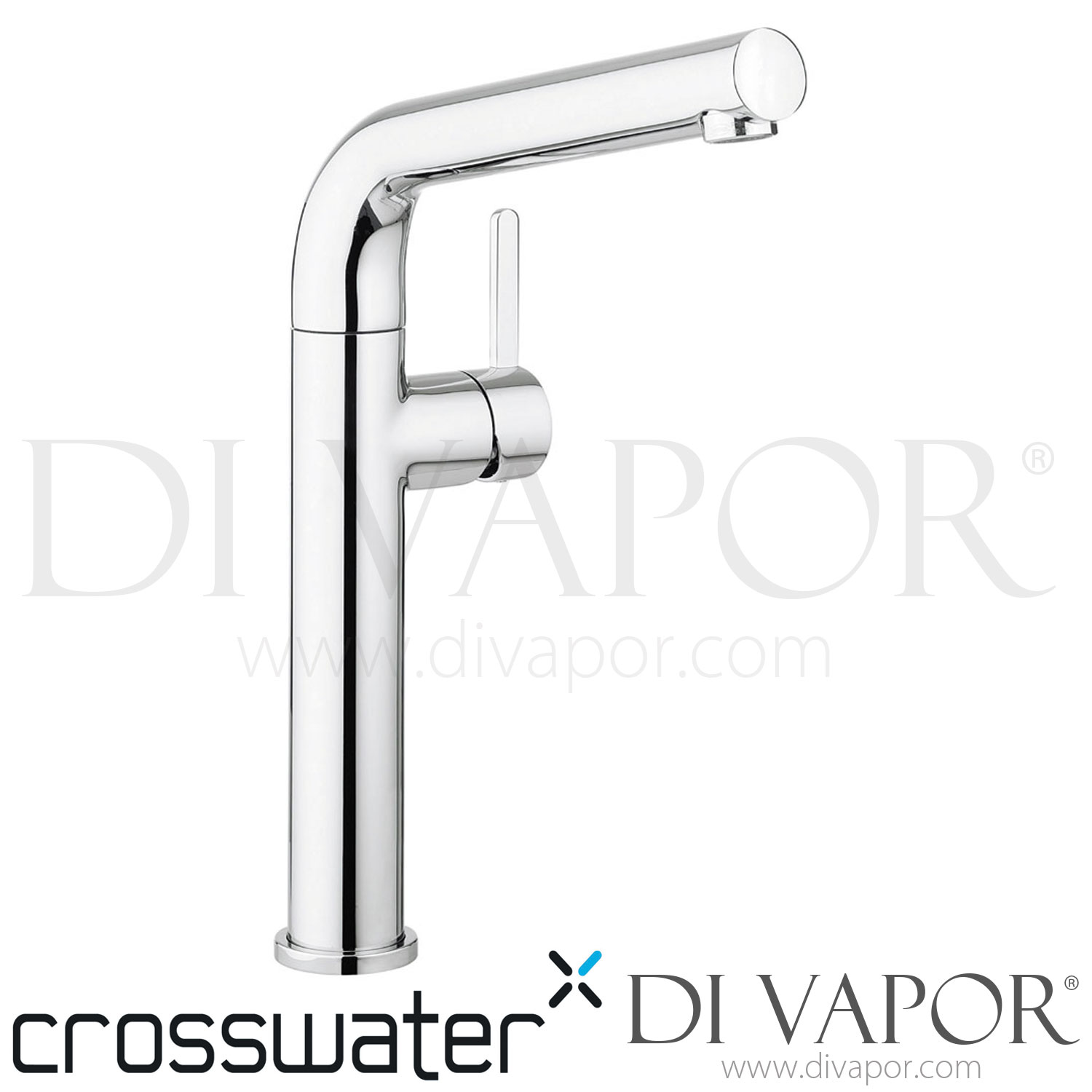 Crosswater TE714DC Cucina Tempo Side Lever Kitchen Mixer Chrome Tap