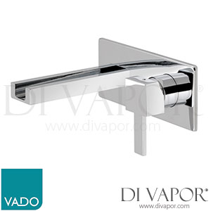 VADO TEF-109S-C/P TÉ Falls Wall Mounted 2 Hole Single Lever Basin Mixer with Rectangular Backplate Spare Parts