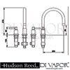 Hudson Reed Tec Lever 3 Tap Hole Bath Mixer Dimension