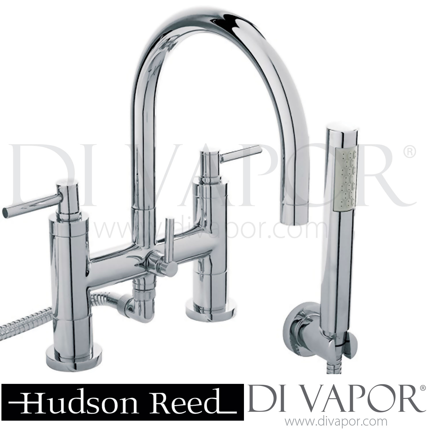 Hudson Reed TEL354 Tec Lever Bath Shower Mixer Chrome 