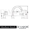Hudson Reed Tec Basin Mixer Tap With Swivel Spout pop up waste Dimension