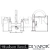 Hudson Reed Tec Bath Shower Mixer With Swivel Spout shower kit wall bracket Dimension