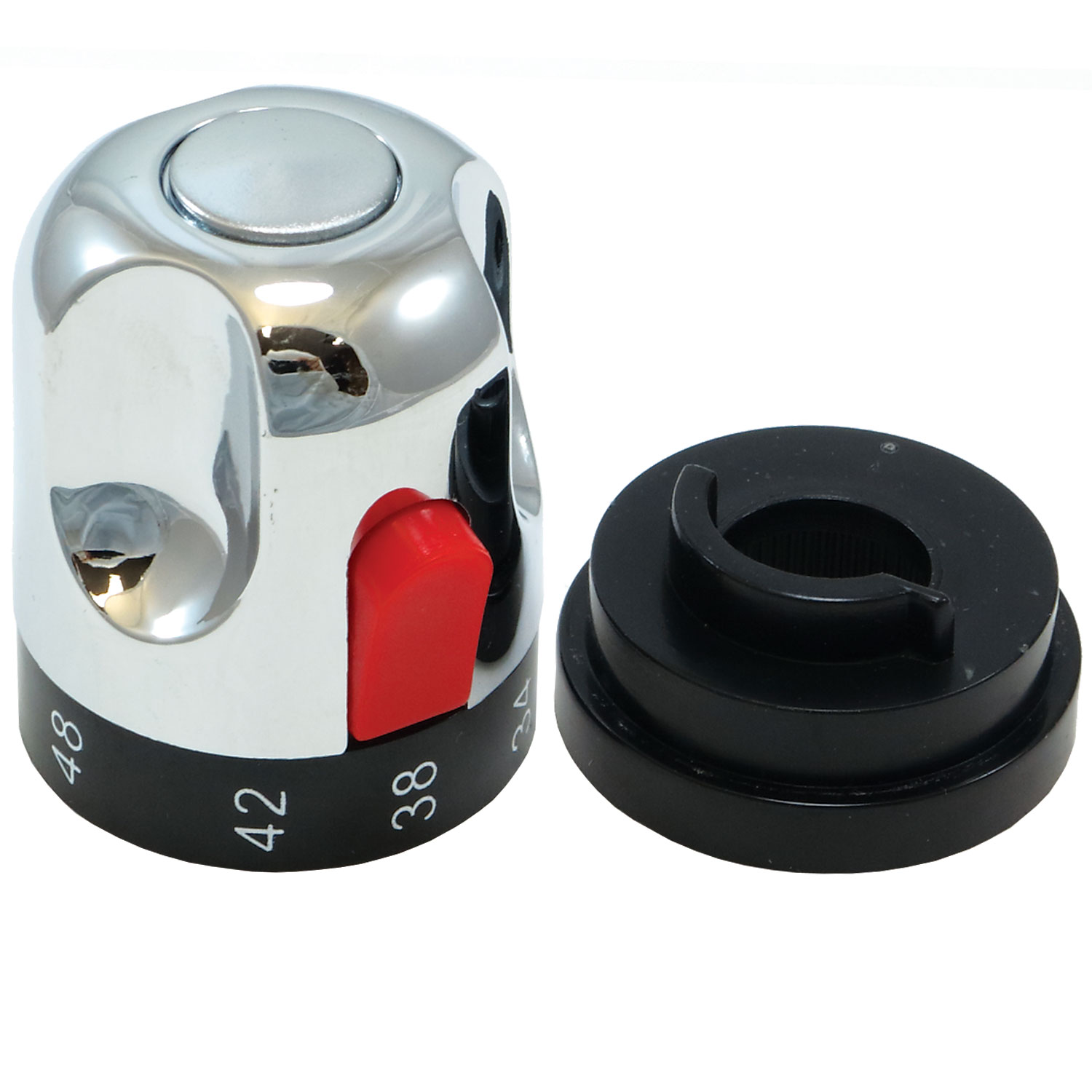 Shower Temperature Control Handle Knob for 24 Tooth / 9.5mm Thermostatic Cartridge Spindles Used in Shower Mixers and Bars