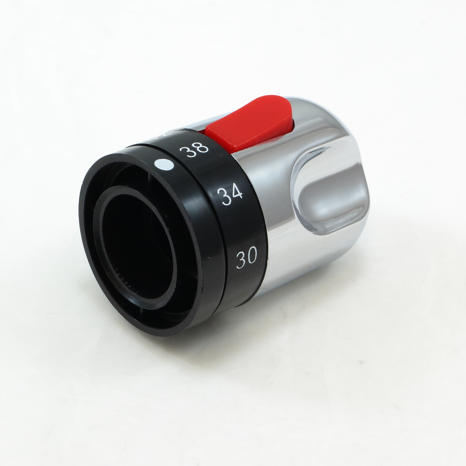 Shower Temperature Control Handle Knob for 24 Tooth / 9.5mm Thermostatic Cartridge Spindles Used in Shower Mixers and Bars
