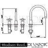 Hudson Reed Tec Crosshead 4 Tap Hole Bath Mixer Dimension