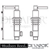 Hudson Reed Tec Crosshead Freeflow Bath Valves Dimension