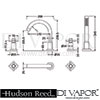 Hudson Reed Tec Crosshead 4 Tap Hole Bath Mixer Dimension
