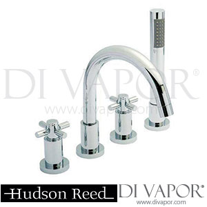 Hudson Reed Tec Crosshead 4 Tap Hole Bath Mixer Tap With Swivel Spout, shower kit & hose retainer Spare Parts