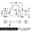 Hudson Reed Tec Crosshead Basin Mixer Tap With Swivel Spoutpop up waste Dimensions