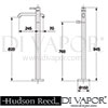 Hudson Reed Ultra Freestanding Bath Shower Mixer Tap Dimension