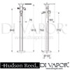 Hudson Reed Waterfall Bath Shower Mixer Dimension