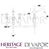 Heritage Glastonbury 3 Taphole Swivel Spout Basin Mixer Dimensions
