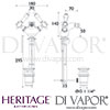 Heritage Glastonbury Bidet Mixer Dimensions